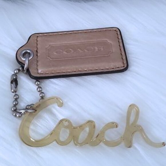 Coach Poppy hangtag & script charm EUC - Picture 2 of 3